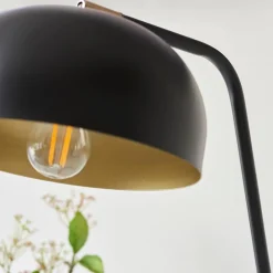 Brair Black and Antique Brass Desk Table Lamp