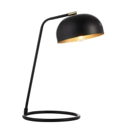 Brair Black and Antique Brass Desk Table Lamp