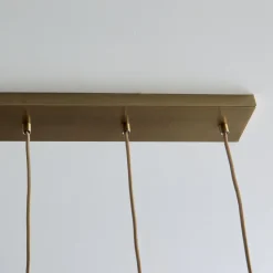 Branco 5 Light Antique Brass Ceiling Pendant Bar