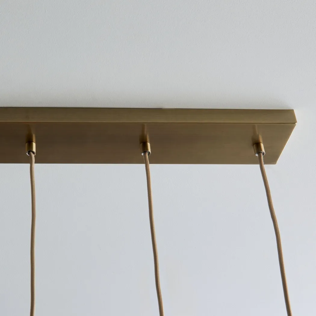 Branco 5 Light Antique Brass Ceiling Pendant Bar