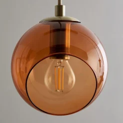 Branco 5 Light Antique Brass Ceiling Pendant Bar