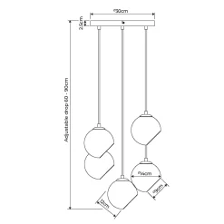 Branco Multi Light Ceiling Light Pendant