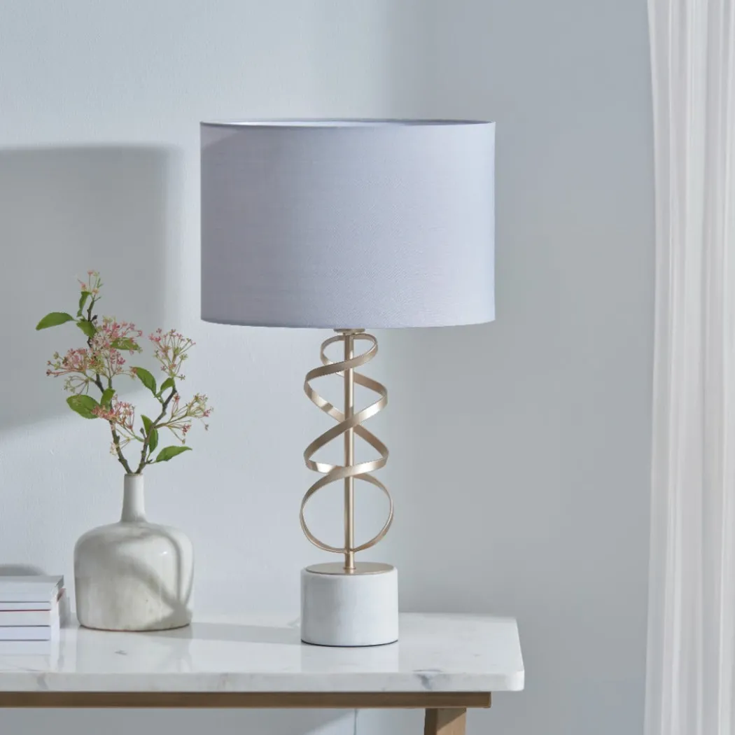 Briar Gold And White Marble Table Lamp