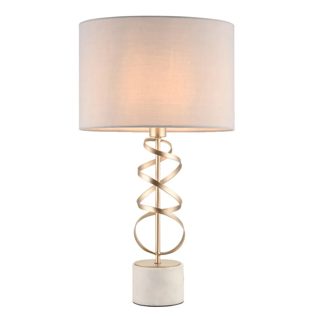 Briar Gold And White Marble Table Lamp