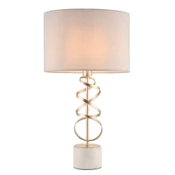 Briar Gold And White Marble Table Lamp