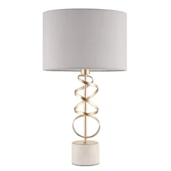 Briar Gold And White Marble Table Lamp