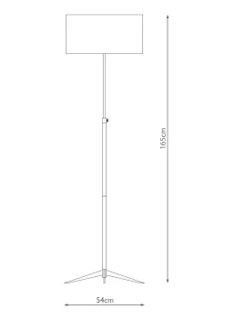 Brielle Satin Chrome Floor Lamp