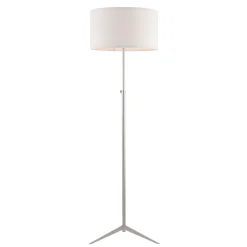 Brielle Satin Chrome Floor Lamp