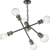 Brigade 6 Light Ceiling Light Antique Brass