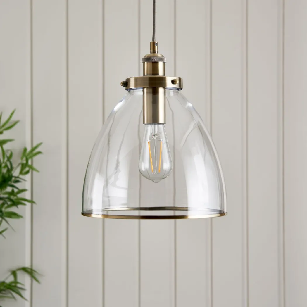 Brunswick Antique Brass Ceiling Pendant