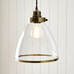 Brunswick Easy-Fit Antique Brass Pendant