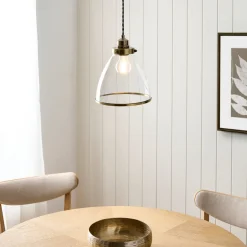 Brunswick Easy-Fit Antique Brass Pendant