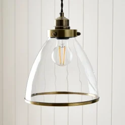 Brunswick Easy-Fit Antique Brass Pendant