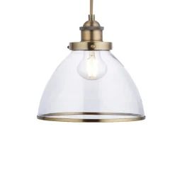 Brunswick Easy-Fit Antique Brass Pendant