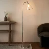 Brunswick Polished Nickel & Glass Task Floor Lamp