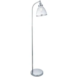 Brunswick Polished Nickel & Glass Task Floor Lamp