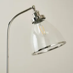 Brunswick Polished Nickel & Glass Task Floor Lamp