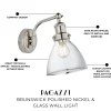Brunswick Polished Nickel & Glass Wall Light