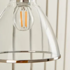 Brunswick Polished Nickel & Glass Wall Light