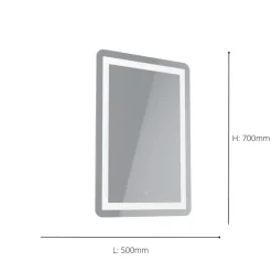 Buenavista Portrait LED Small Touch Bathroom Mirror