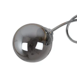 Bungo 3 Light Polished Chrome & Smoked Glass Semi Flush Ceiling Light