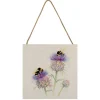 Busy Bees Small Wooden Hanging Block