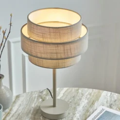 Buxton Grey Table Lamp