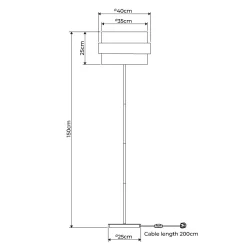 Buxton Light Grey Floor Lamp