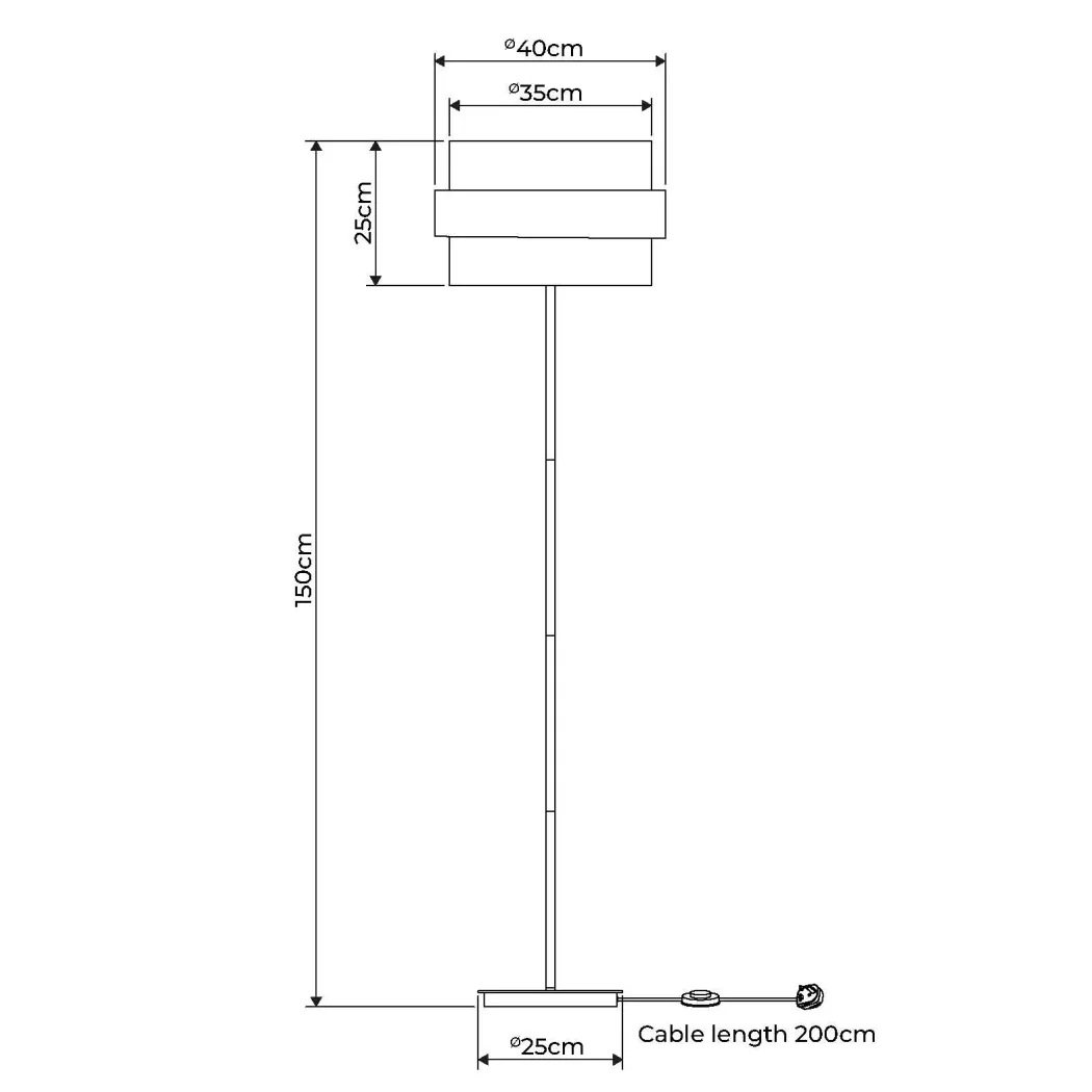 Buxton Light Grey Floor Lamp
