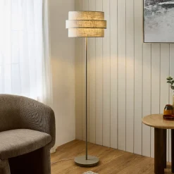 Buxton Light Grey Floor Lamp