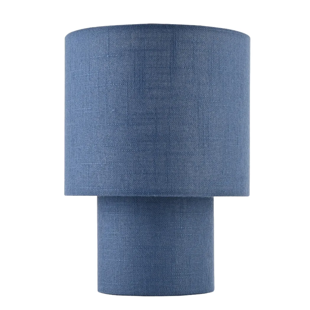 Buxton Navy Faux Linen Table Lamp