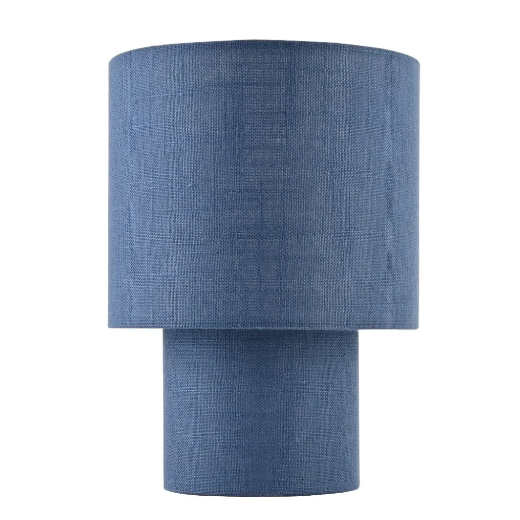Buxton Navy Faux Linen Table Lamp
