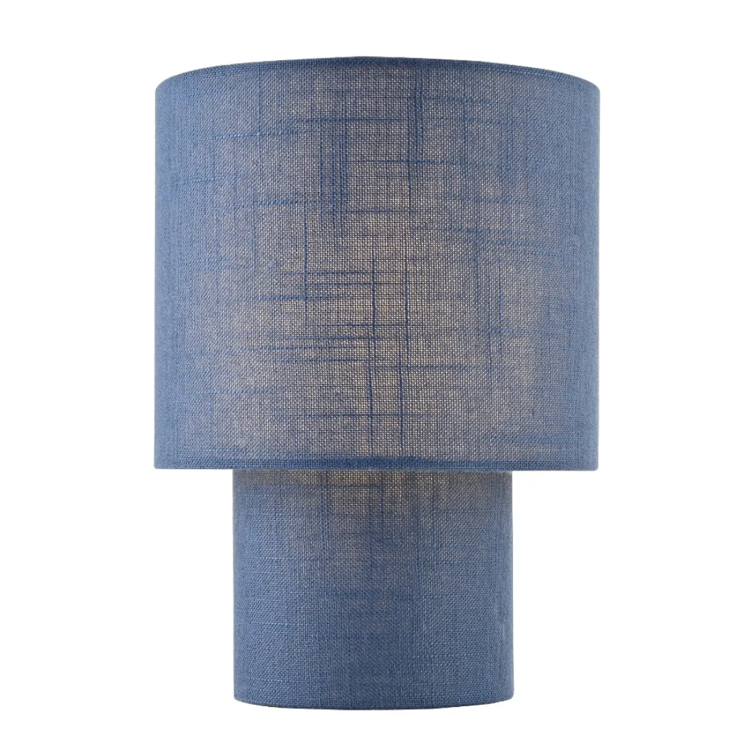 Buxton Navy Faux Linen Table Lamp