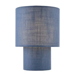 Buxton Navy Faux Linen Table Lamp