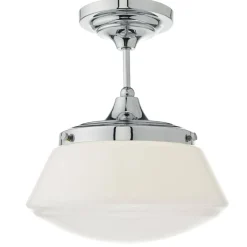 Caden Opal Glass IP44 School Light Pendant Ceiling Light