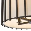 Cagliari 4 Light Matte Black & Ivory Pendant Ceiling Light