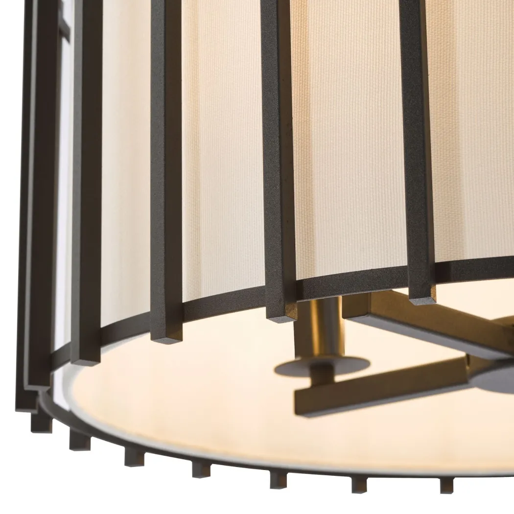 Cagliari 4 Light Matte Black & Ivory Pendant Ceiling Light