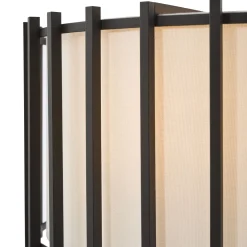 Cagliari 4 Light Matte Black & Ivory Pendant Ceiling Light
