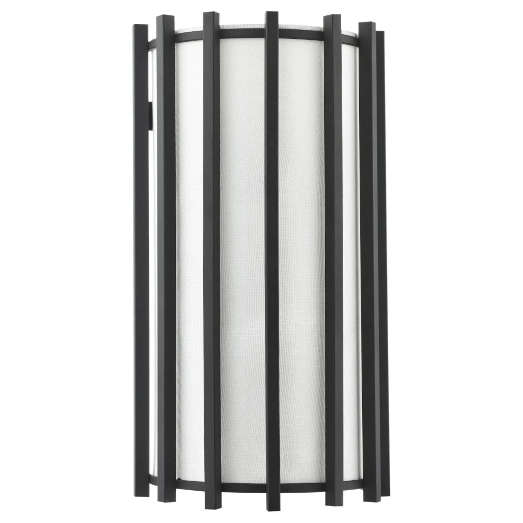 Cagliari Matte Black & Ivory Wall Light