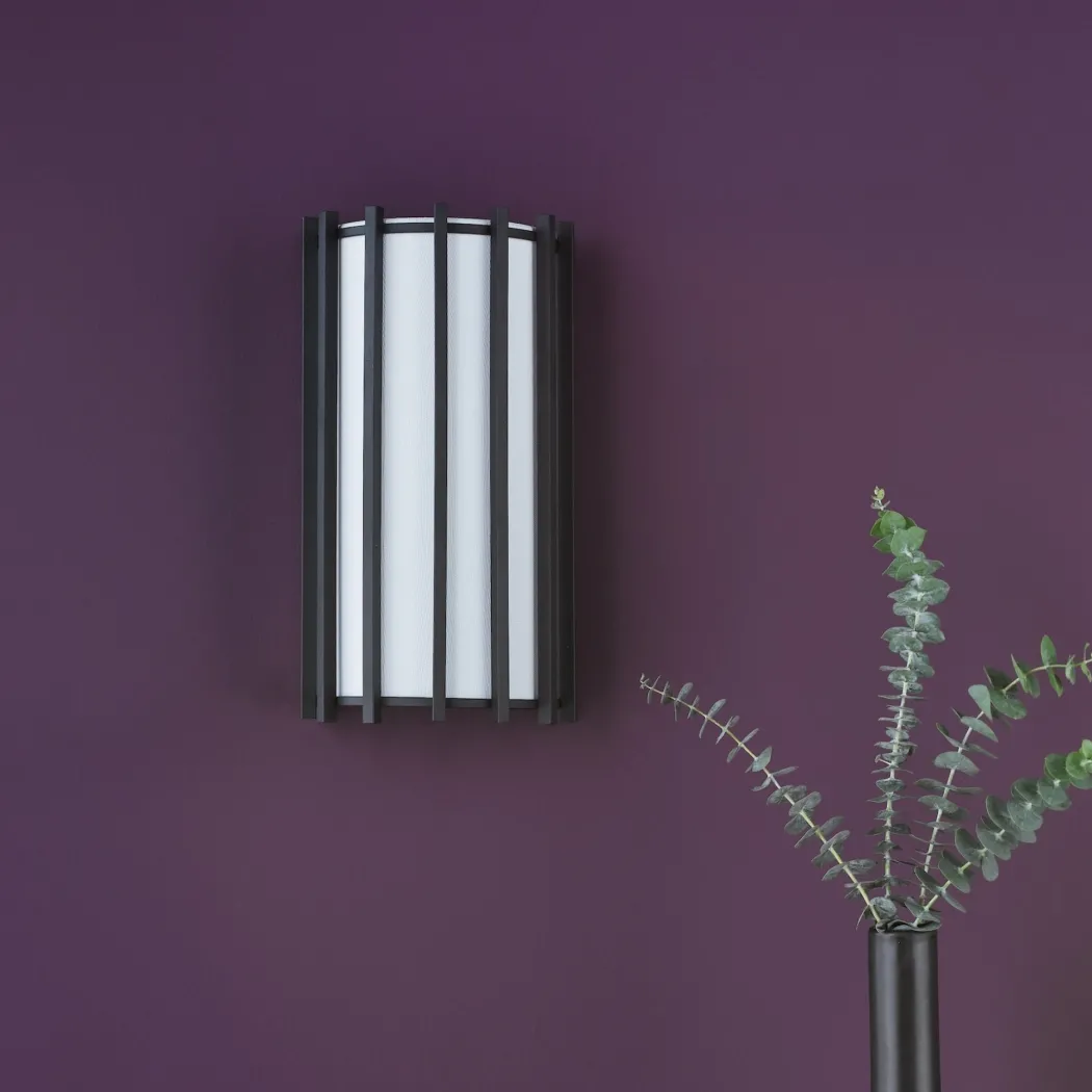 Cagliari Matte Black & Ivory Wall Light