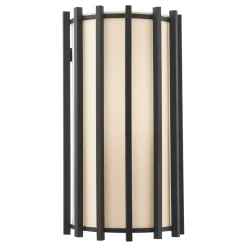 Cagliari Matte Black & Ivory Wall Light