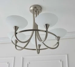 Cagney 5 Light Ceiling Light Satin Chrome