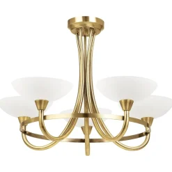 Cagney 5 Light Ceiling Light Antique Brass