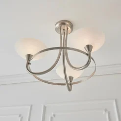 Cagney 3 Light Ceiling Light Satin Chrome