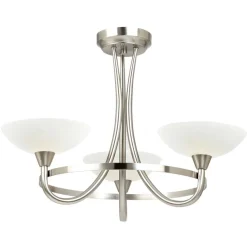 Cagney 3 Light Ceiling Light Satin Chrome