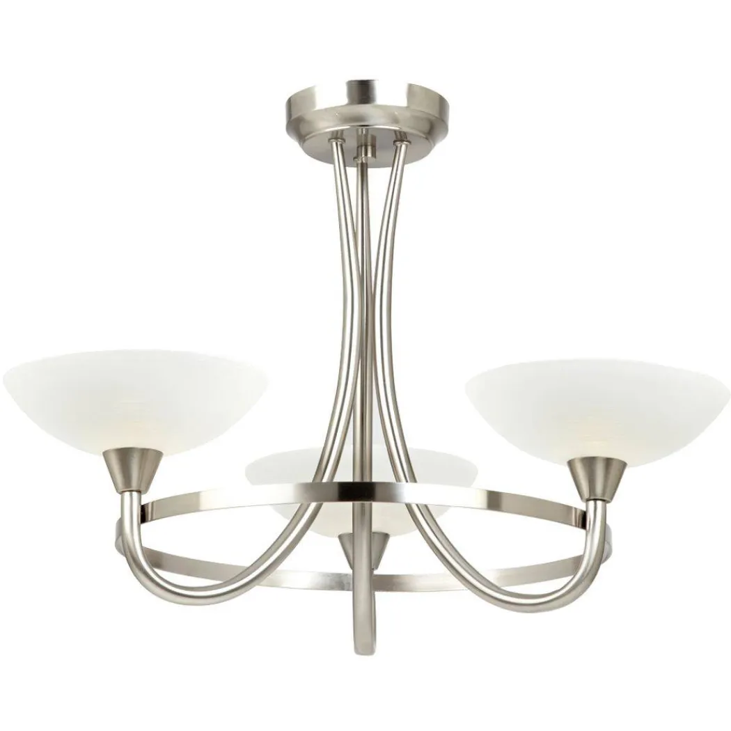 Cagney 3 Light Ceiling Light Satin Chrome