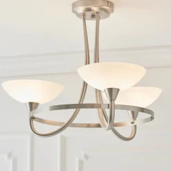 Cagney 3 Light Ceiling Light Satin Chrome