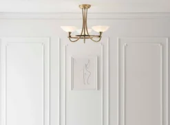 Cagney 3 Light Ceiling Light Antique Brass