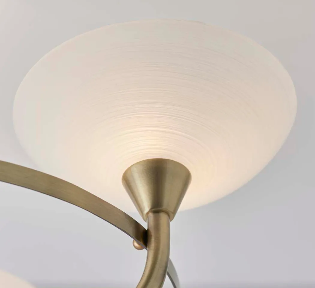 Cagney 3 Light Ceiling Light Antique Brass