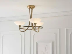 Cagney 3 Light Ceiling Light Antique Brass